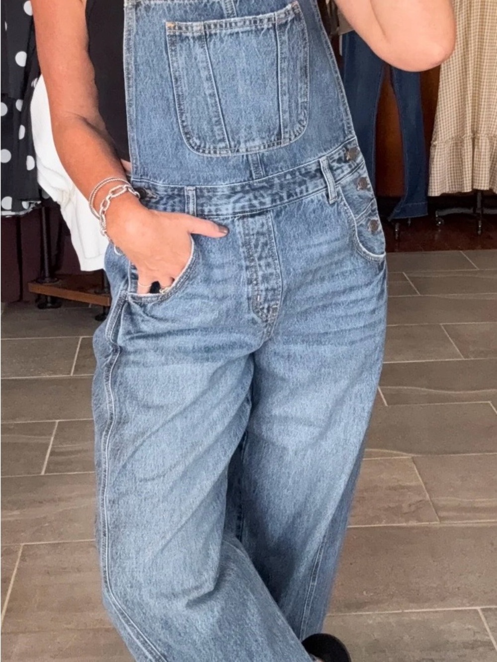 Cello Light Blue Relaxed Denim Overalls